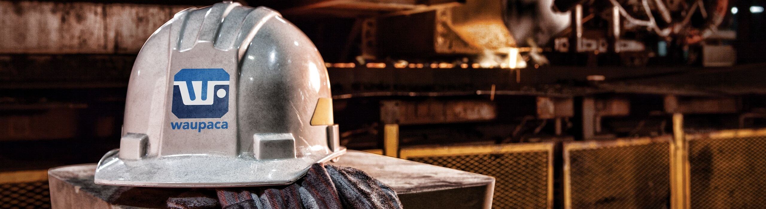 Waupaca Foundry hard hat with darkened overlay