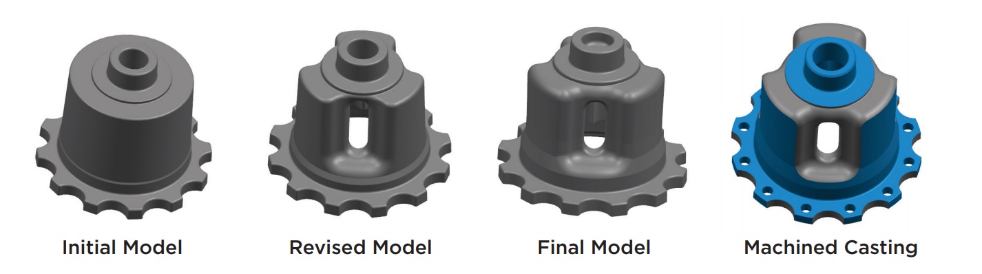 progress image for a new differential case from Waupaca Foundry