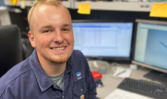 Scott Aason, intern at Waupaca Foundry Plant 2/3.