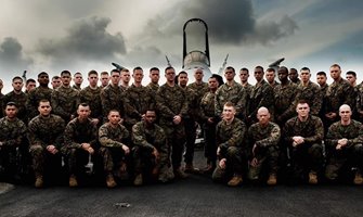 Travis Drake and his Avionics shop on the USS John C Stennis in ’09.