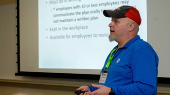 Gordon Michaud teaches OSHA 10 training